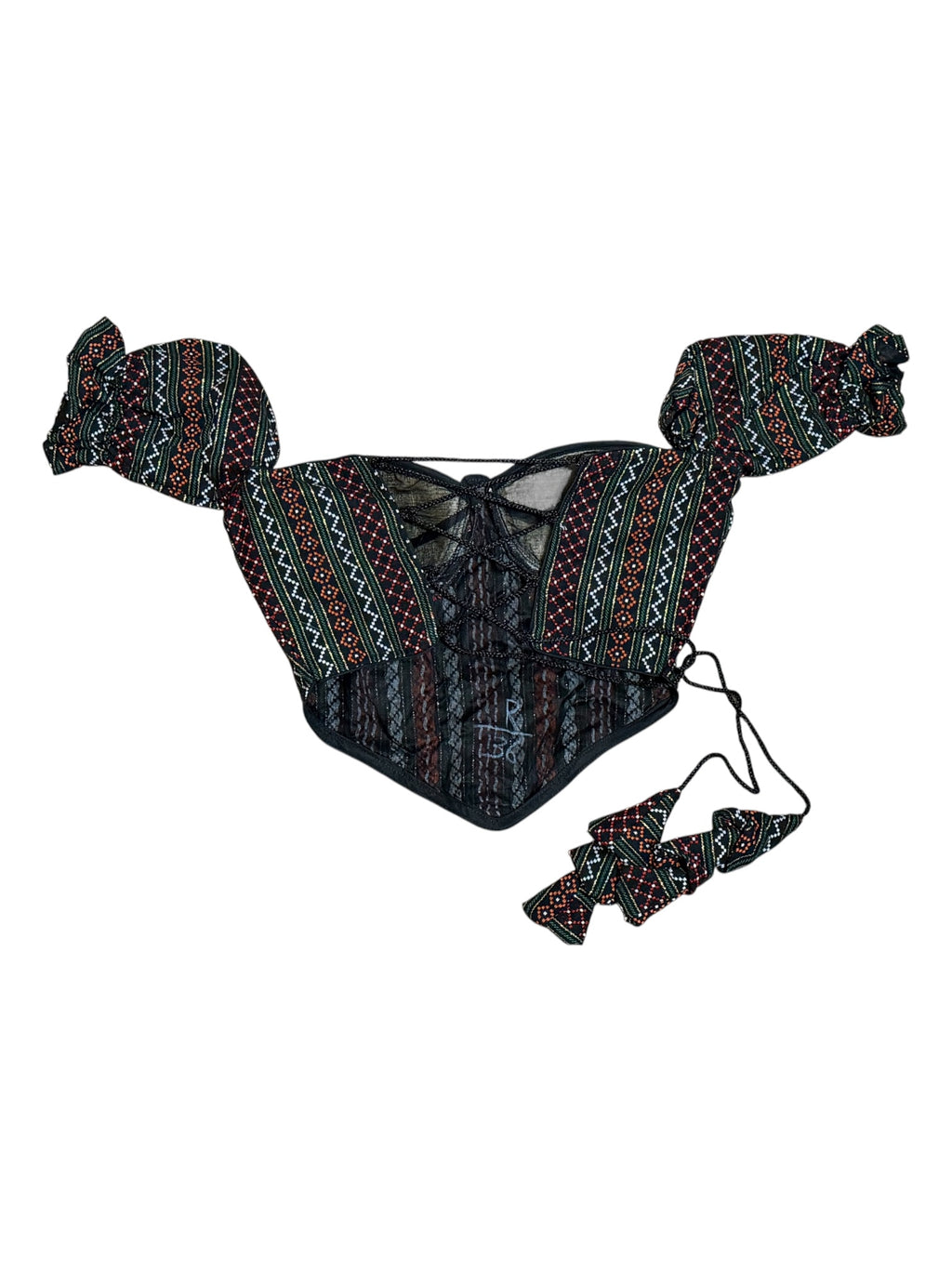 Women’s Traditional Newari Corset Blouse | Black
