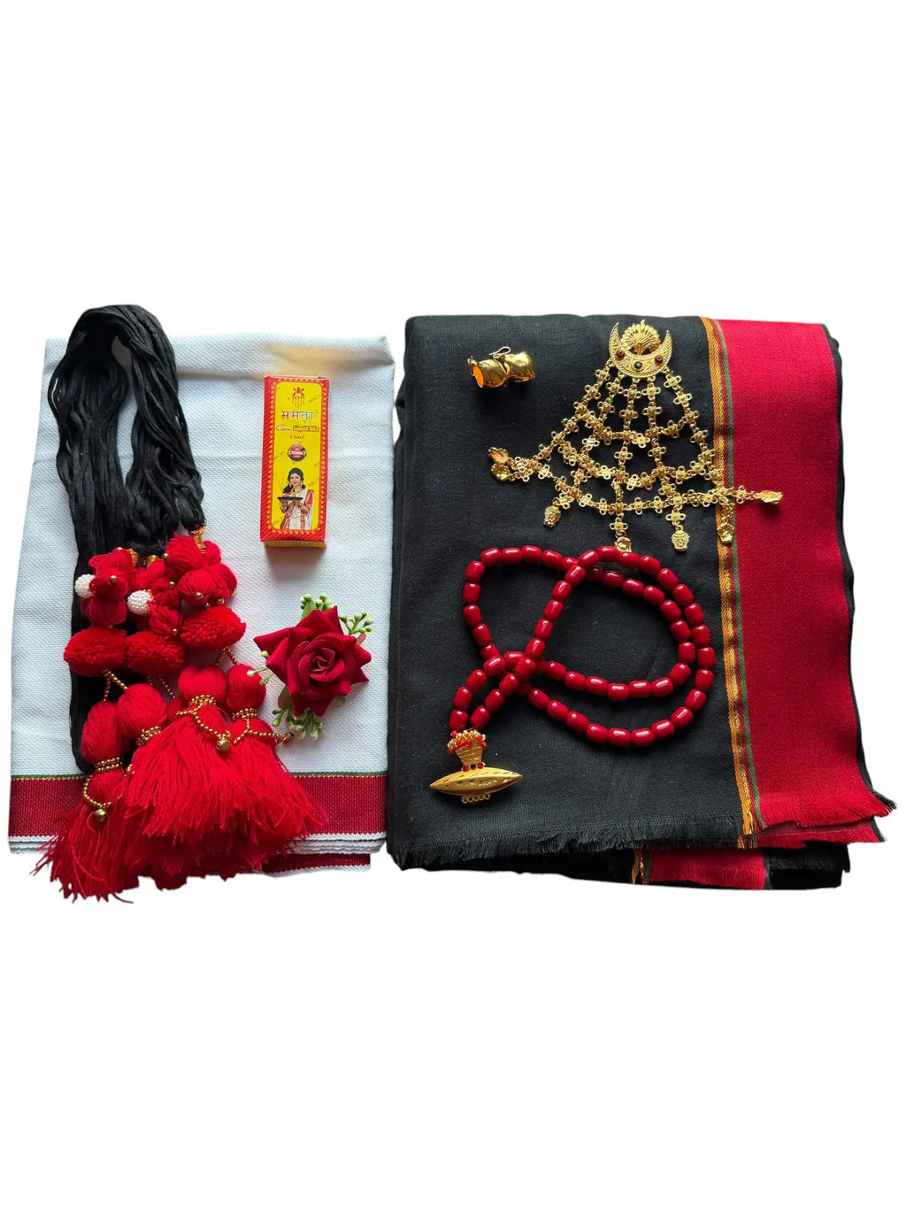 Traditional Cotton Haku Patasi Set | Newari Women’s Cultural Dress