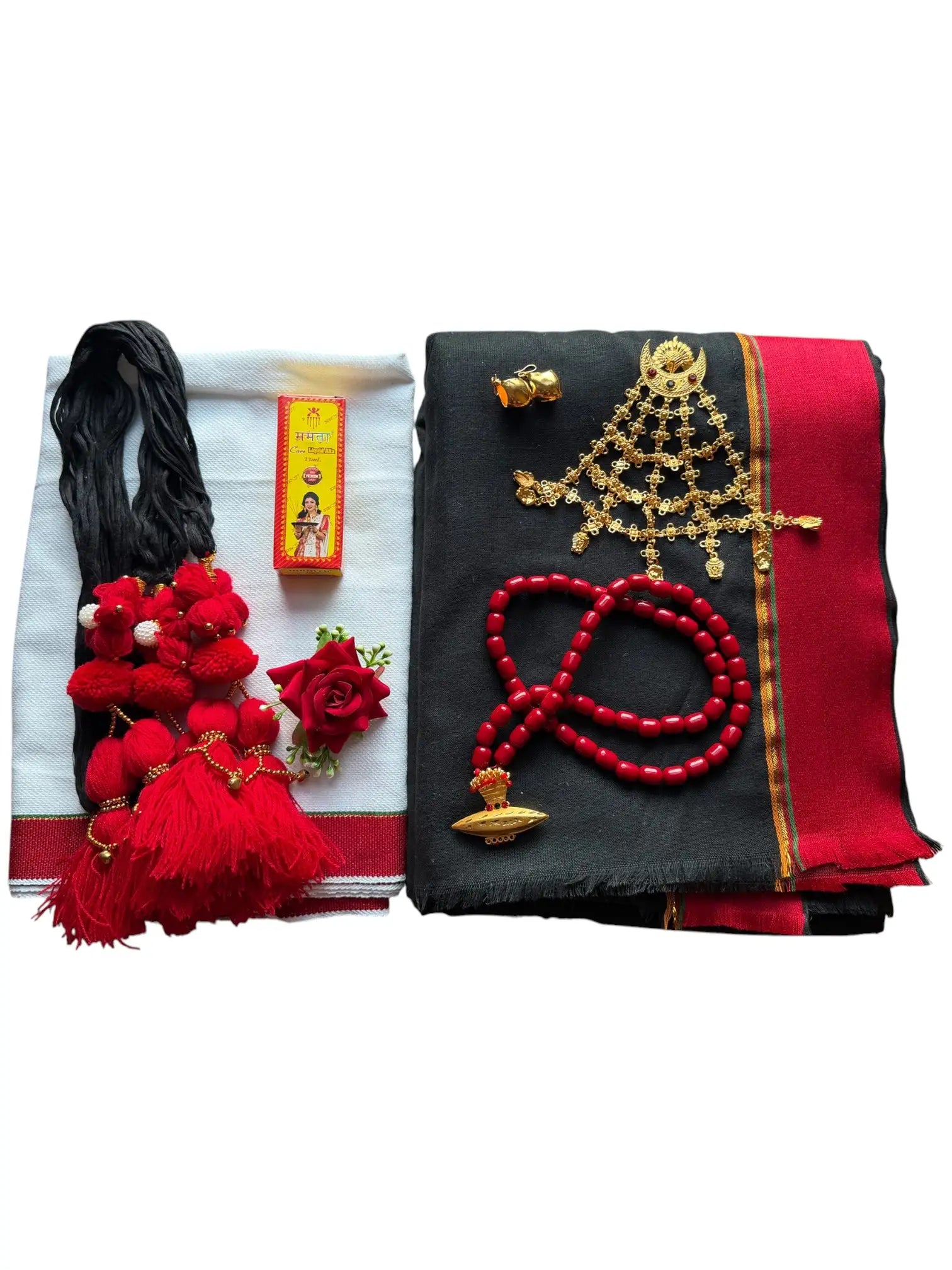 Traditional Cotton Haku Patasi Set | Newari Women’s Cultural Dress