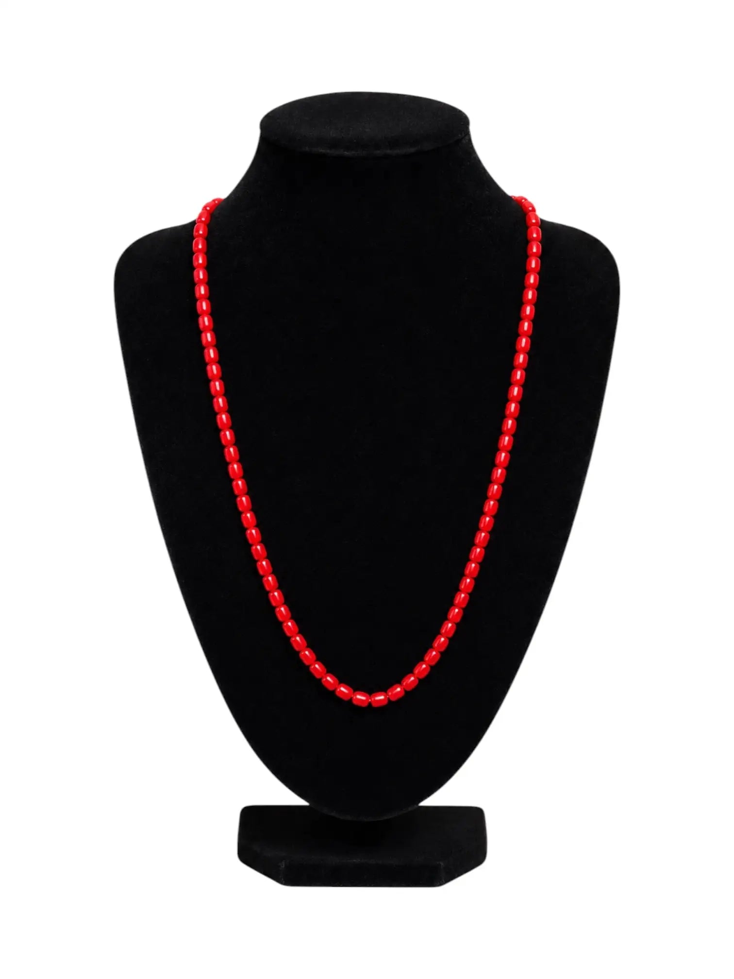 Traditional Newari Bhimpu Mala | Red Beaded Necklace