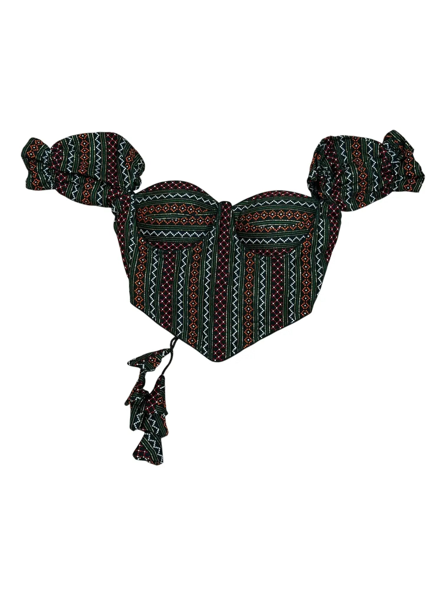 Women’s Traditional Newari Corset Blouse | Black