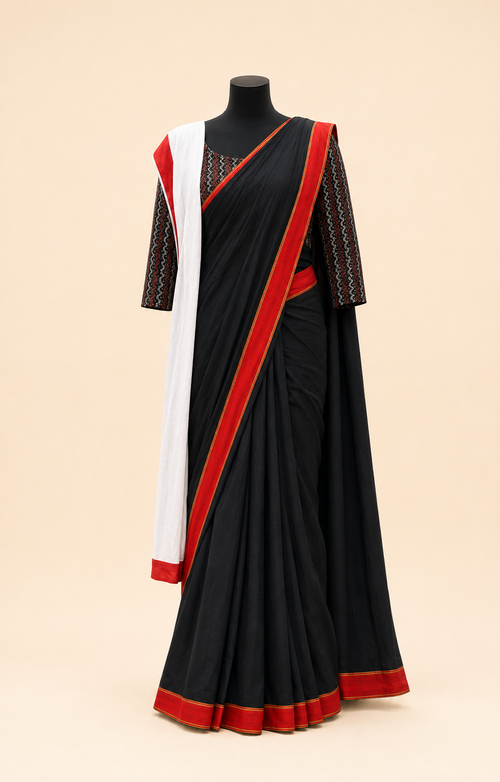 Newari Lehenga Set displayed on a centred black mannequin