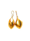 Traditional Newari Makasi gold-plated earrings